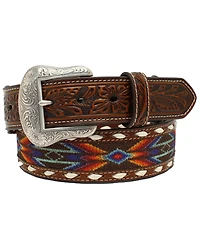 Nocona Men's Boot Barn Exclusive Buck Laced Ribbon Inlay Western Belt