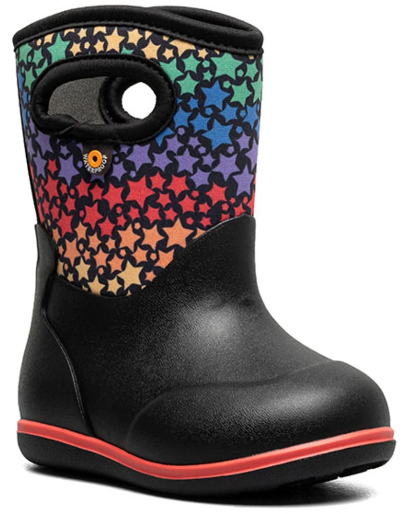 Bogs Toddler Girls' Classic Rainbow Stars Rainboots