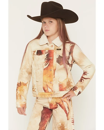 Wrangler X Lainey Wilson Girls' Horse Trucker Jacket