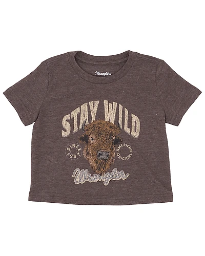 Wrangler Toddler Boys' Stay Wild Buffalo Short Sleeve Graphic T-Shirt