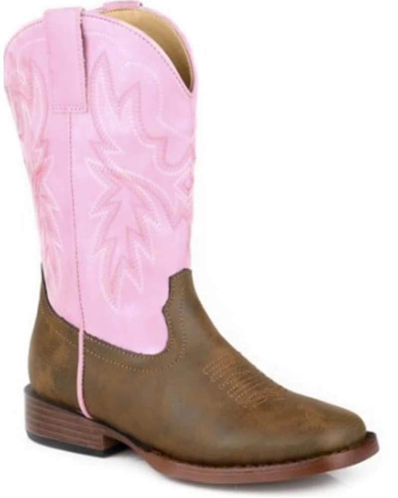 Roper Little Girls' Gretchen Western Boots - Broad Square Toe