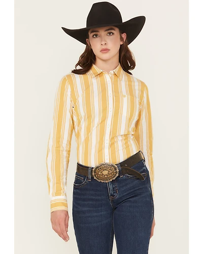 Ariat Women's Kirby Striped Print Long Sleeve Button-Down Stretch Western Shirt