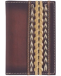 Cody James Men's Braided Horsehair Leather Bifold Wallet