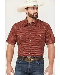 Roper Men's Geo Print Short Sleeve Snap Western Shirt