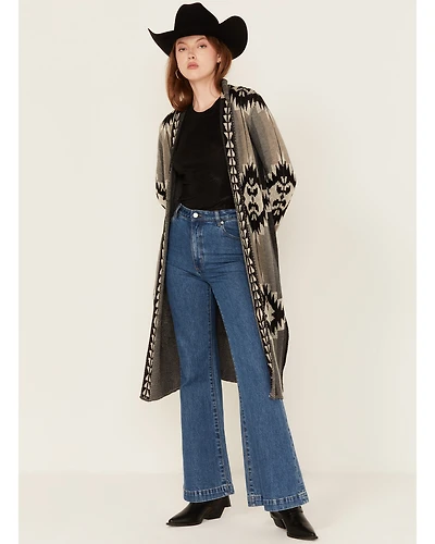 Rock & Roll Denim Women's Southwestern Print Duster Cardigan