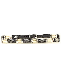 Leather & Bone Beaded Hat Band