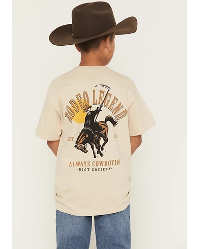 Riot Society Boys' Rodeo Legend Short Sleeve Graphic T-Shirt