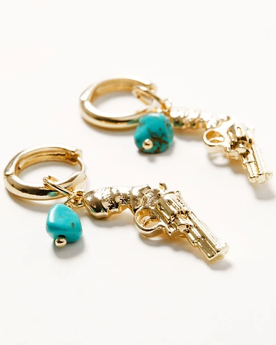 Shyanne Women's Golden Charm Statement Earrings