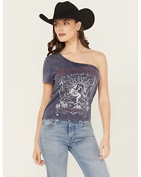 Youth Revolt Women's One Shoulder Graphic Tee