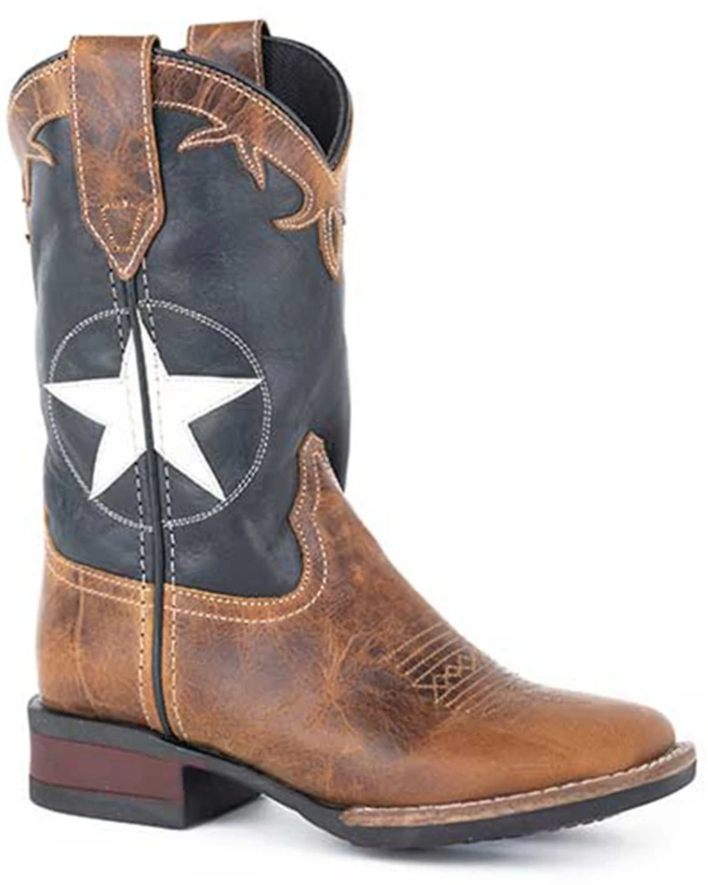 Roper Little Girls' Monterey Star Western Boots - Broad Square Toe