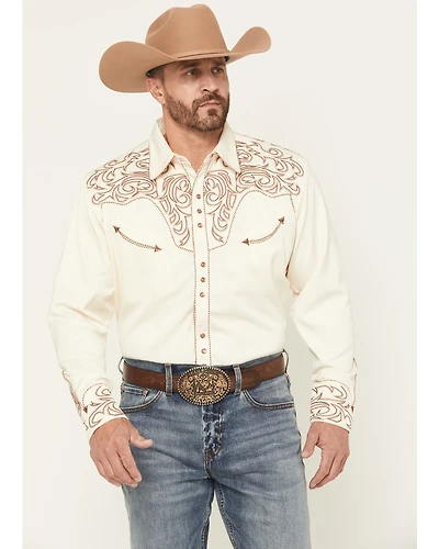 Scully Men's Solid Long Sleeve Pearl Snap Western Shirt