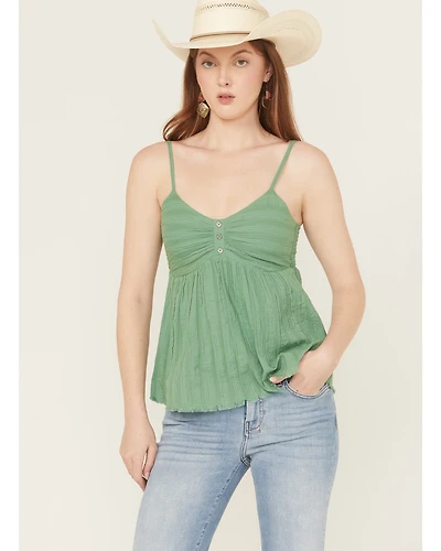 Cleo + Wolf Women's Enya Seersucker Striped Tank Top
