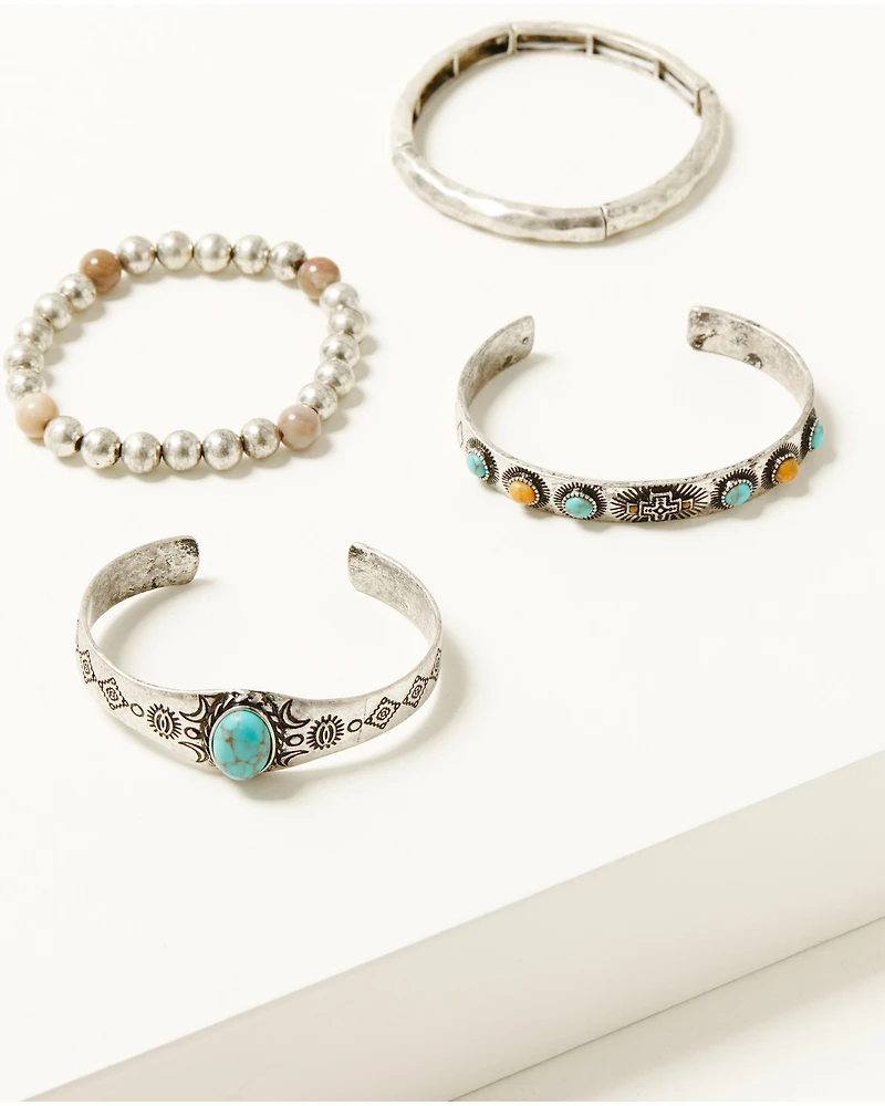 Shyanne Women's Heart Rodeo Sunset Bracelet Set - 4 Piece