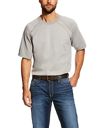 Ariat Men's FR Short Sleeve Crew Work Shirt - Tall