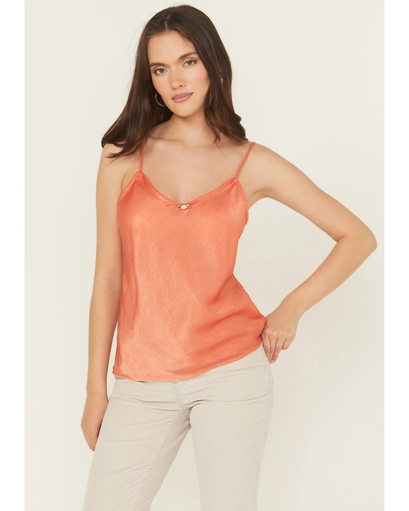 Originality Women's Sienna Solid Sleeveless Satin Cami