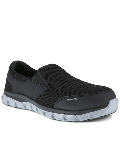 Reebok Men's Black Slip-On Sublite Work Shoes - Alloy Toe