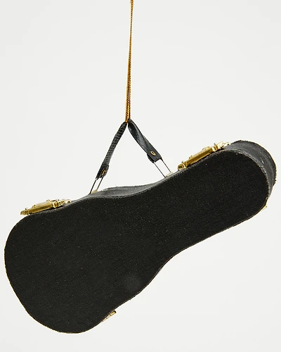 Kurt Adler Wooden Pearlized Guitar Ornament