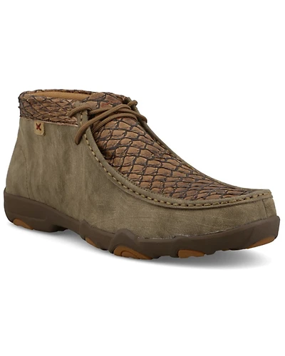Twisted X Men's Exotic Seabass Chukka UltraLite X™ Driving Shoes - Moc Toe