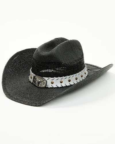 Cody James Longhorn Luke Straw Cowboy Hat