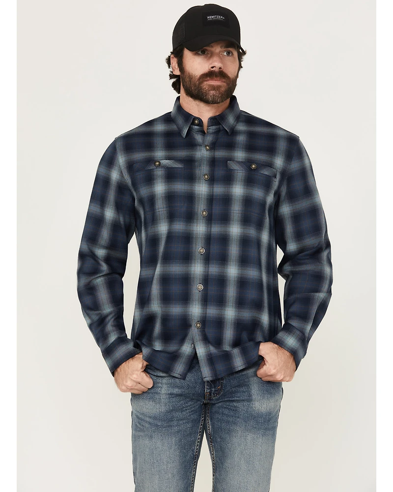 Dakota Grizzly Men's Landon Plaid Print Long Sleeve Button-Down Western Shirt