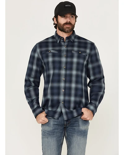 Dakota Grizzly Men's Landon Plaid Print Long Sleeve Button-Down Western Shirt