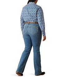 Ariat Women's Naz Medium Wash Perfect Rise Bootcut Stretch Denim Jeans - Plus