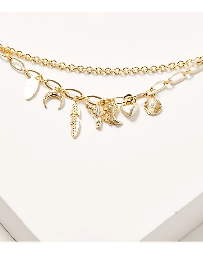 Shyanne Women's Golden Charm Layered Necklace