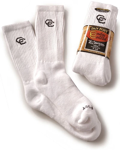 Dan Post Men's Cowboy Certified Crew Socks (2-Pack) - Sizes 7-10
