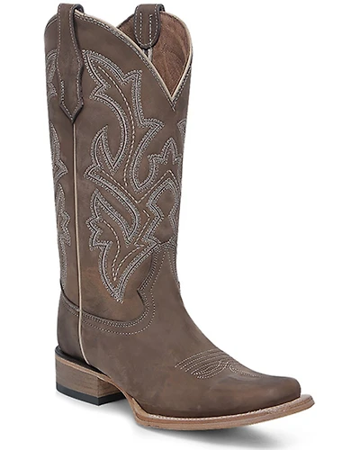 Circle G Women's Embroidered Western Boots - Broad Square Toe