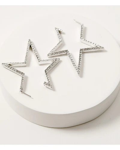 Lainey Wilson Women's Bell Bottom Charm Star Hoop Earrings
