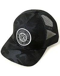 NRA Men's Black Camo Circle Logo Patch Mesh-Back Trucker Cap