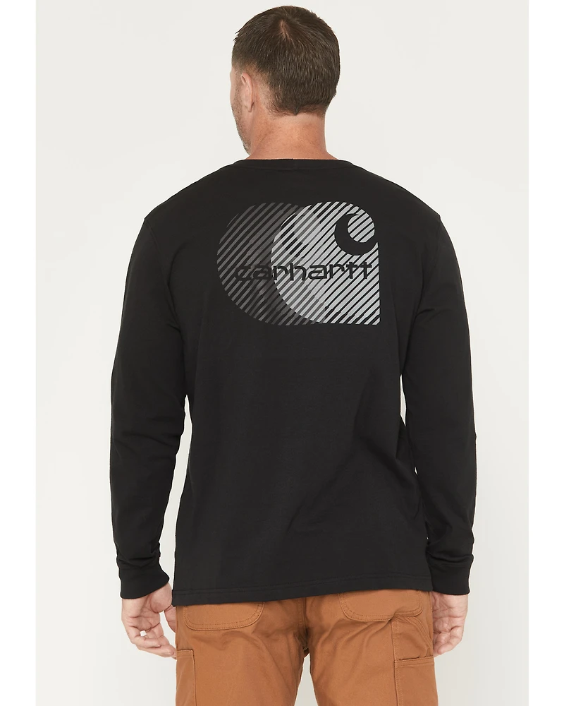 Carhartt Men's Relaxed Fit Heavyweight Long Sleeve Pocket Graphic Work Shirt