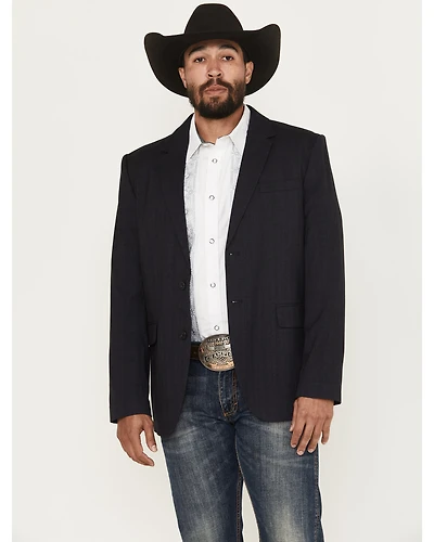 Panhandle Men's Tonal Plaid Print Slim Sportcoat