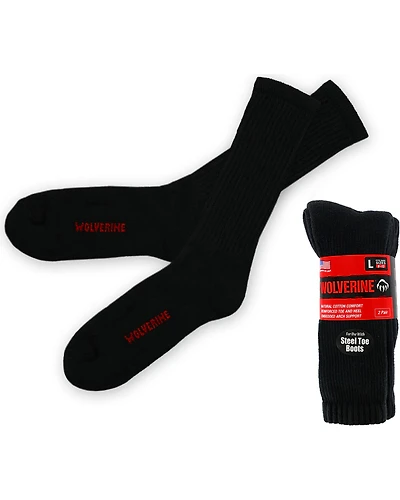 Wolverine Men's Steel Toe Boot Crew Socks