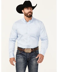 Cody James Men's Performance Twill Solid Long Sleeve Button-Down Western Shirt