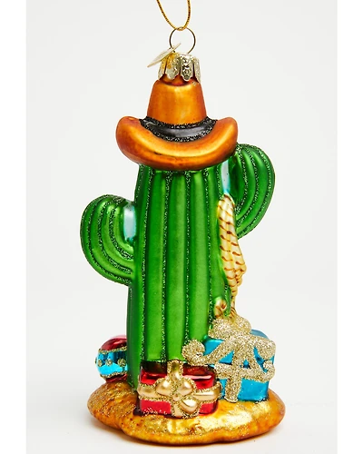 Kurt Adler Noble Gems™ Glass Cowboy Cactus Ornament