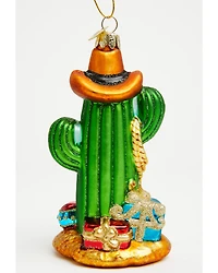 Kurt Adler Noble Gems™ Glass Cowboy Cactus Ornament