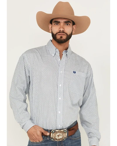 Cinch Men's Geo Print Long Sleeve Button-Down Western Shirt