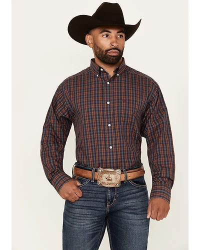 Ariat Men's Iker Plaid Print Long Sleeve Button-Down Western Shirt