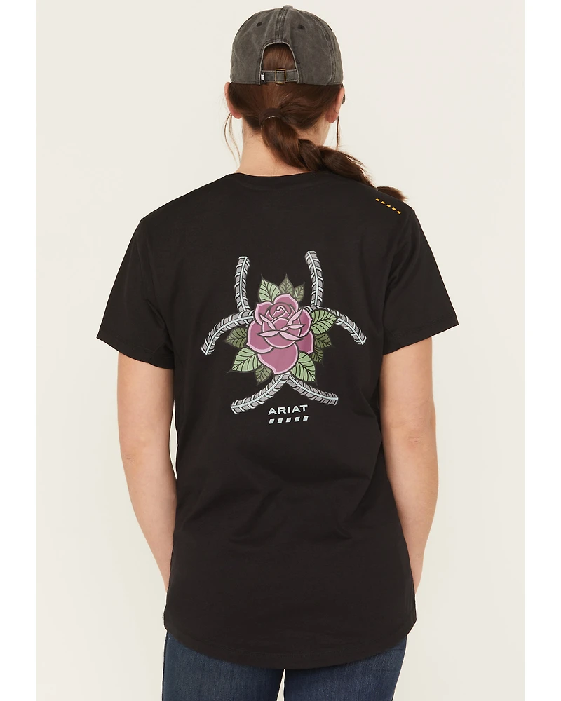 Ariat Women's Rebar Workman Rose Short Sleeve Graphic Work Tee