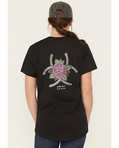 Ariat Women's Rebar Workman Rose Short Sleeve Graphic Work Tee