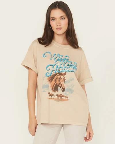 Girl Dangerous Women's Wild Horses Short Sleeve Graphic Tee