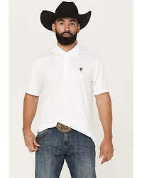 RANK 45® Men's Pickup Dobby Geo Print Short Sleeve Button-Down Polo