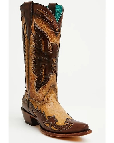 Corral Women's Eagle Overlay Tall Western Boots - Snip Toe