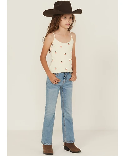 Shyanne Little Girls' Light Wash Shayla Bootcut Stretch Denim Riding Jeans
