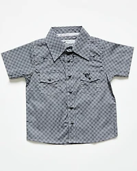 Cowboy Hardware Toddler Boys' Geo Print Short Sleeve Snap Stretch Western Shirt