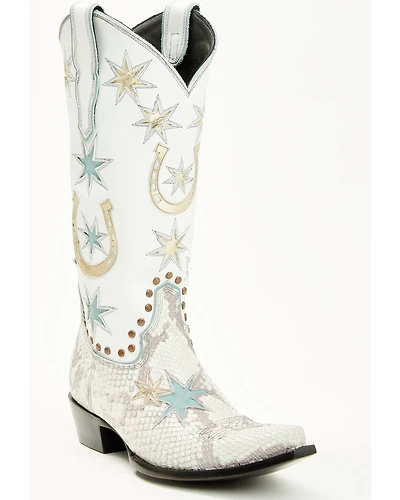 Old Gringo Women's Lucky Star Exotic Python Tall Western Boots - Snip Toe