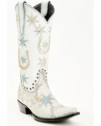Old Gringo Women's Lucky Star Exotic Python Tall Western Boots - Snip Toe