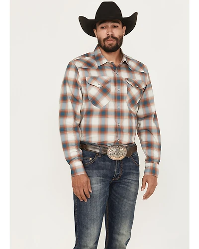 Kimes Ranch Men's Hays Plaid Print Long Sleeve Snap Stretch Western Shirt