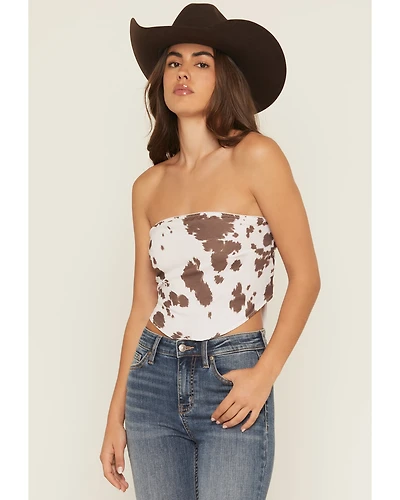 Originality Women's Boot Barn Exclusive Cow Print Bandana Top